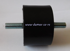 Rubber metal holder combination : screw-screw